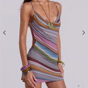 Jaded London Multicolor Backless Dress